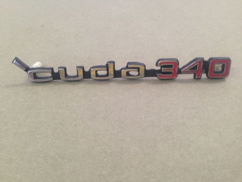 Mopar 1970-73 barracuda cuda 340 hood emblem