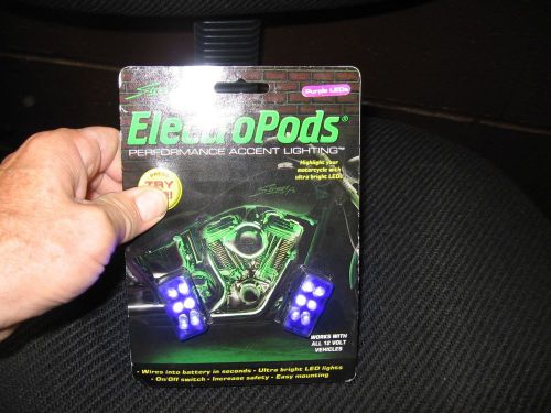 Pair of electropod led accent lights purple motorcycle atv truck any 12 volt