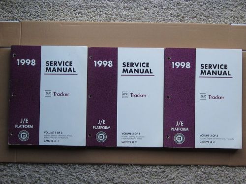 1998 gm tracker service manual set vols. 1,2 and 3