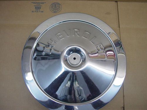 Air cleaner, chrome, with clean filter, chevrolet logo