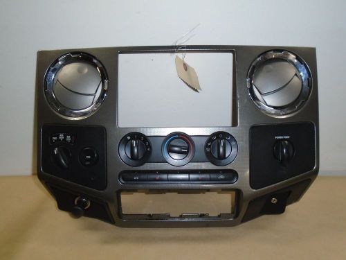 2008 09 10 ford f250 f350 fx4 grey centre dash bezel w heater controls (oem)