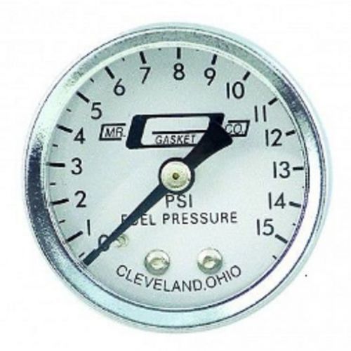 Mrg 1561 0-15 psi fuel pressure gauge 1/8 npt chrome