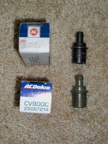 Ac delco oem pcv valve cv900c 25097214 pv900 pc144 v254 new old stock 2 pieces