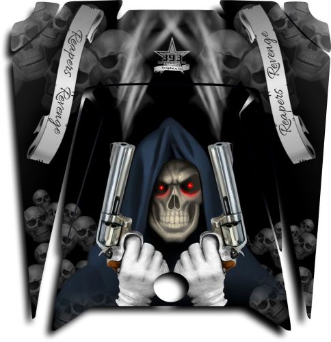 Polaris rzr xp 900 800 570 utv graphics hood decal 2011-2014 grim reaper black