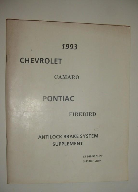 1993 camaro firebird abs service manual