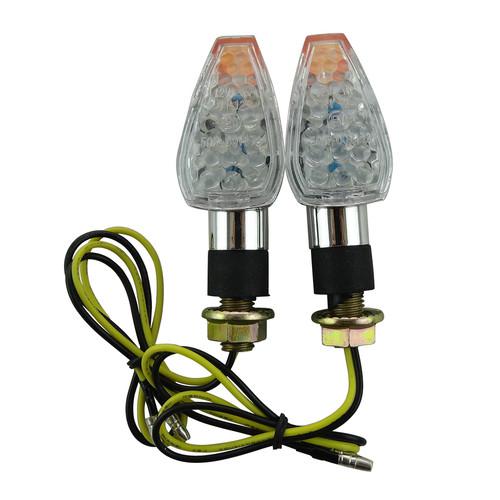 2 x motorcycle motor bike 14 led turn signal indicators lights light universal 