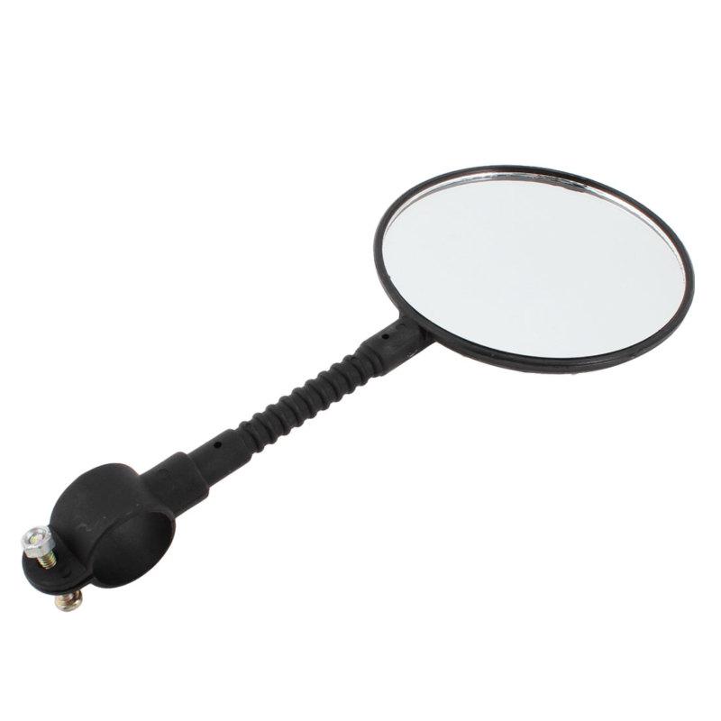 Black round metal motorcycle vehicle rear view blind spot mirror