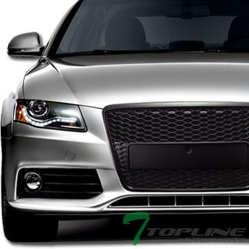 Euro blk r-sport badgeless mesh front hood grill grille abs 09-11 12 audi a4 b8