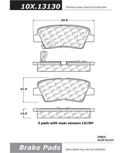 Centric 105.13130 brake pad or shoe, rear