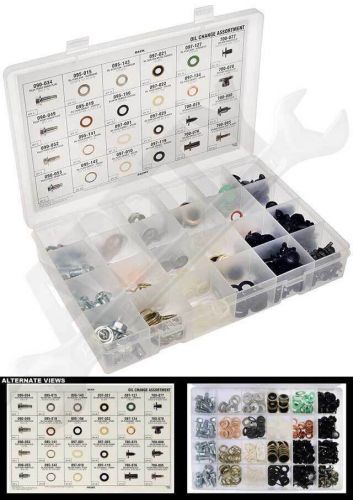 Dorman 030-545 oil change tech tray: 4 pilot point plugs, 14 gaskets and 6 splas