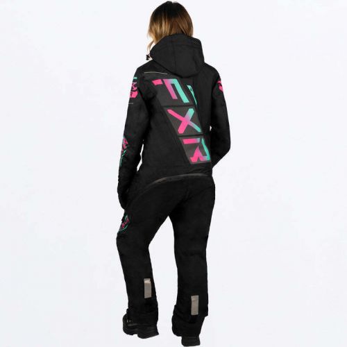 Fxr racing women&#039;s cx f.a.s.t. insulated monosuit 23 4 black/mint e pink fade