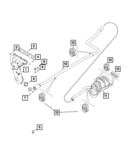 Genuine mopar exhaust isolator 68162756aa