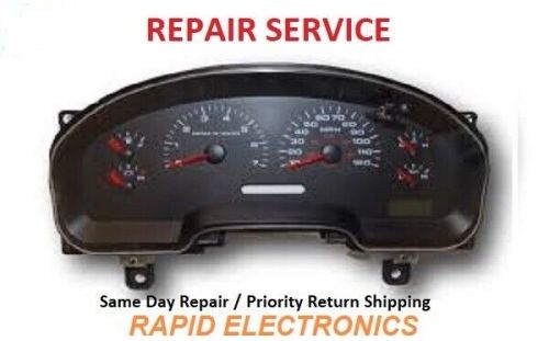 04-08 ford f150 speedometer instrument gauge cluster red brake light on repair