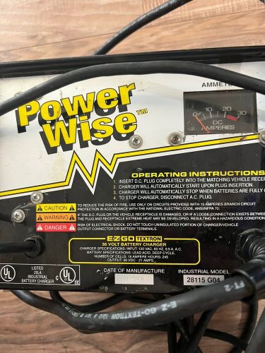 Power wise ez-go golf cart 36 volt  battery charger 28115 g04 part repair