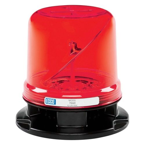 Ecco 7660r - 6.2&#034; 7660 rotoled™ series 3-bolt mount hybrid red led beacon light