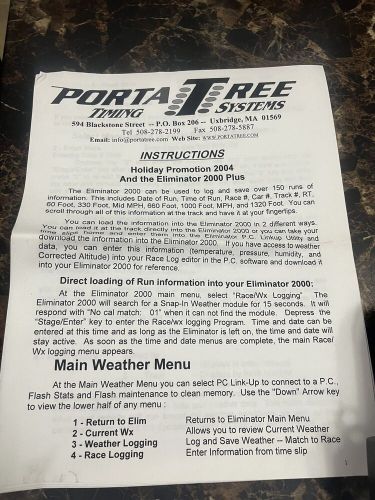 Porta tree eliminator 2000 starting tree please read ￼