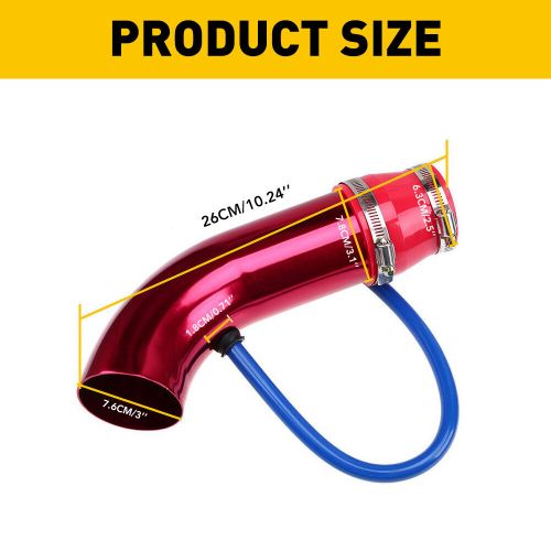 Car turbo cold air intake induction hose pipe system universal durable 3&#034; us