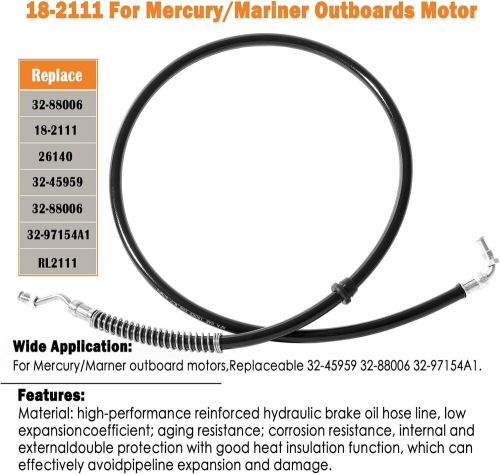 Marine power trim hose 1/4&#034; for mercury/mariner outboards motor 18-2111