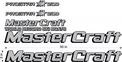 Custom black and silver mastercraft prostar 209 decals full set #1