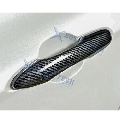 Exterior car cover trim decor carbon fiber grain for toyota highlander 2020-up