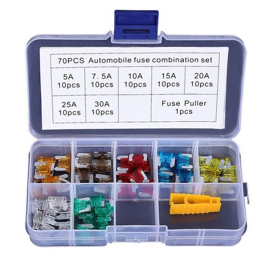 Mixed automotive fuse assortment 70pcs essential for car and home electronics