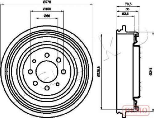 Brake drum 560703c for renault rapid/box/large saloon express extra  -