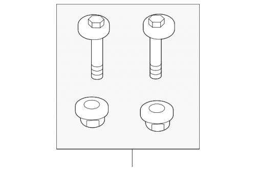 Genuine ford lower control arm adjust bolt 4r3z-3b236-ab