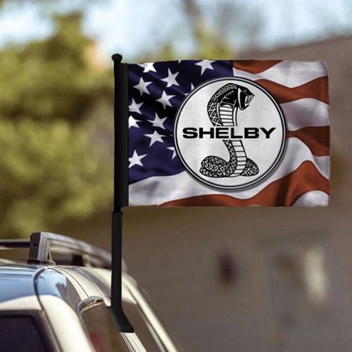 Shelby super snake cobra american flag- car mount- ford mustang gt500 gt350 svt