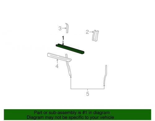 Genuine ford belt weather-strip yl3z-1625596-aa