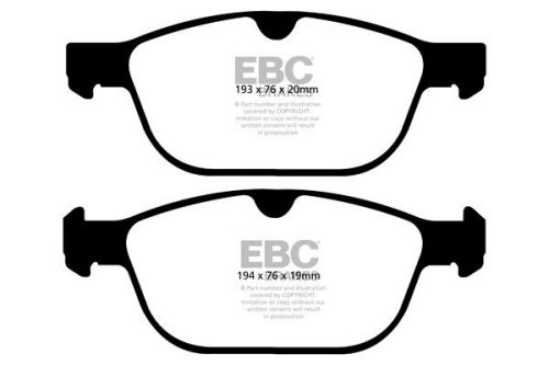 Ebc front yellowstuff pads for volvo xc60 2.0 t dp42018r