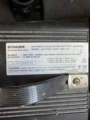 Schauer jac1742h  0891-161 42volt 16amp automatic battery charger fast w/ ezgo a