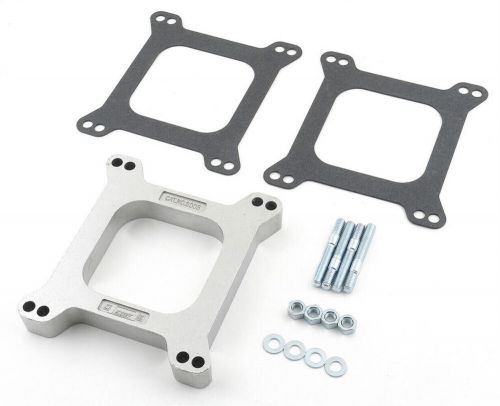 Aluminum carburetor spacer 1in thick open square bore spacer