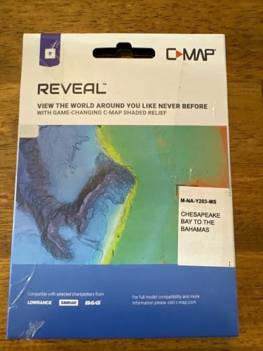 C-map reveal coastal charts for marine gps navigation with shaded relief, hi-res