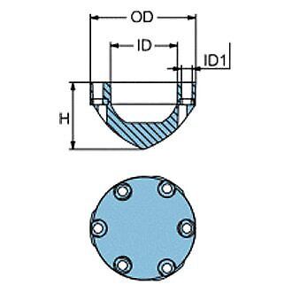 Martyr cmmp70rz max prop 1.75&#034; h zinc propeller anode