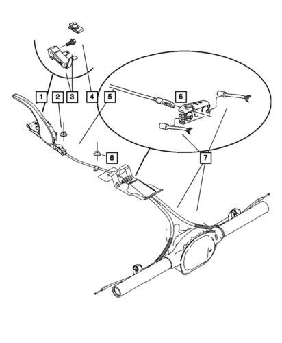 Genuine mopar parking brake cable right 68024890ac