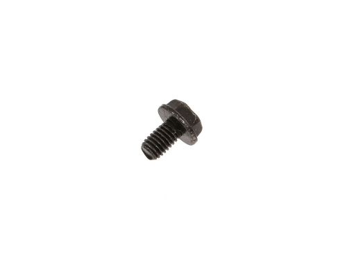 Threaded screw, hex flanged head, matte black m6x10 - din7500-