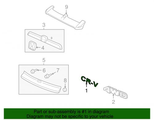 Genuine honda nameplate 75722-swa-003