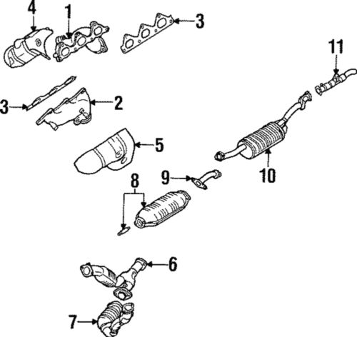 Genuine mitsubishi manifold gasket md168115