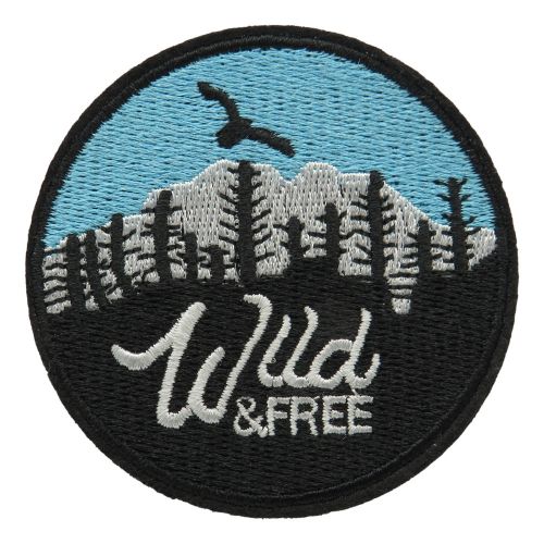 Wild and free patch patch ironing patch outdoor hiking nature camping-