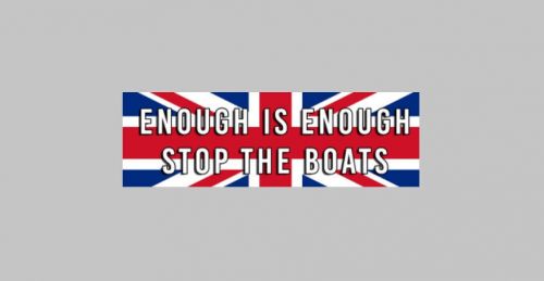 Stop the  boats tommy robinson london islam car sticker british army churchill