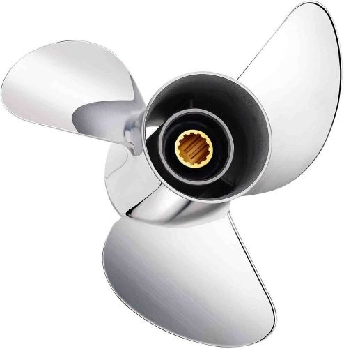 10 1/4 x 15 stainless steel outboard propeller fit yamaha boat 25-60hp ,rh