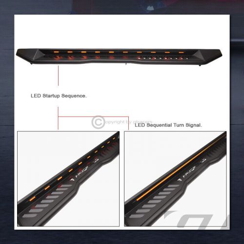 For 2018-2023 jeep wrangler 4 door jl 8&#034; matte blk sequential led running boards