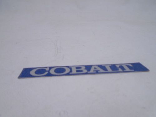 Cobalt 450071 blue aluminium 4 3/4&#034; l x 3/4&#034; h logo decal plaque marine boat