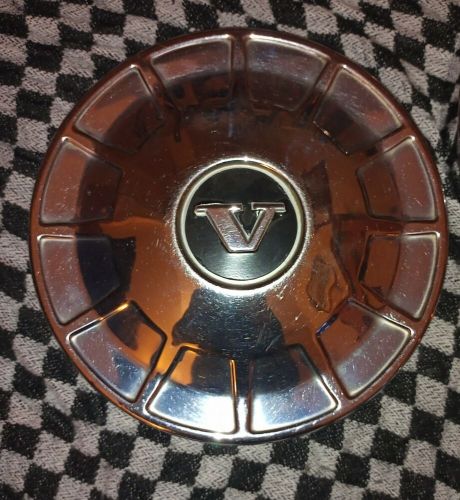 Vintage volvo &#039;v&#039; 140 series 144 chrome hub caps x 5