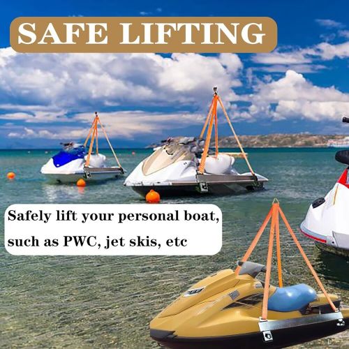 Cclink watercraft lift sling jet ski lift sling 2800lbs capacity lifting straps