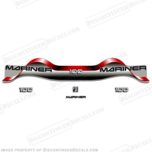 Fits mariner 100hp decal kit - red