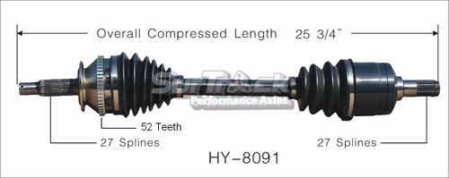 Sur track hy-8091 cv half-shaft assembly-new cv axle shaft