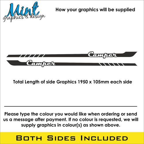 Mazda bongo camper side friendee stripe decals stickers van graphics no p&amp;p 031