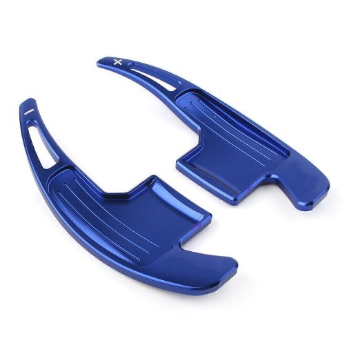 Steering wheel shift paddle shifter extension blue for ford mustang 2015-2021 16