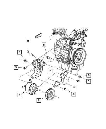 Genuine mopar power steering pump 4743969ac